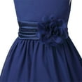 thumbnail image 6 of Haitryli Flower Girl Dress for Kids Sleeveless V-Neckline Bridesmaid Wedding Party Dresses Formal Navy Blue 6, 6 of 6