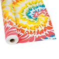 thumbnail image 1 of Fun Express Tie Dye Tablecloth Roll - Tie Dye Theme Disposable Plastic Table Cover 100 FT Long Rainbow, 1 of 1