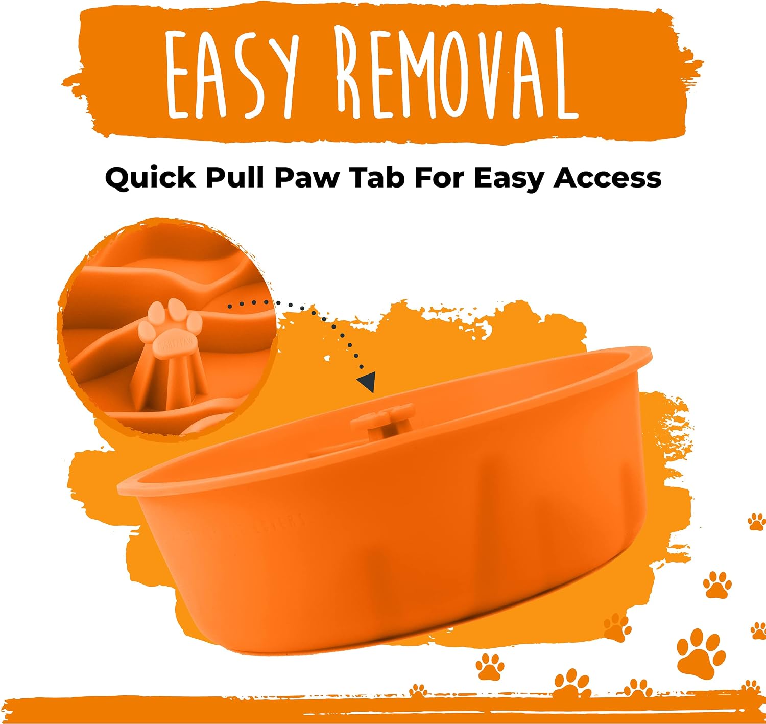 Mighty Paw Slow Feed Dog Bowl Insert Orange photo 5