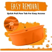 Mighty Paw Slow Feed Dog Bowl Insert, Interactive Puzzle Feeder for Fast Eaters (Orange)