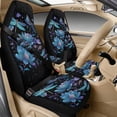 thumbnail image 2 of Xoenoiee Dragonfly Lotus Flower Pattern Cars Seat Covers Full Set of 5, PU Leather Car Accessories with Seat Belt Covers Pads and Center Console Cushion Pad for Most Vehicles, 2 of 7
