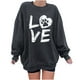 thumbnail image 2 of Puntoco - Sudadera de forro polar de manga larga con cuello redondo y estampado de calavera para mujer Puntoco Puntoco-5843, 2 of 9