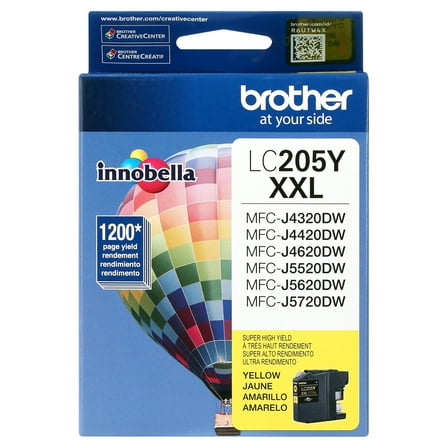 Brother Genuine LC205Y High-yield Printer Ink Cartridge, Yellow