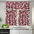 thumbnail image 5 of 3 Piece Kitchen Window Curtain Panel Tiers and Valance Set Kitchen Curtain Set Kitchen Curtain Set with Valance Home Decor 53.9x17.7 Inch+27.5x35.8 Inch*2 Pink Spot, 5 of 5