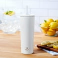 thumbnail image 3 of Beautiful 24oz No Drippy Sippy Stainless Steel Tumbler With Straw, White, 3 of 7