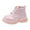 Pink, variant on Krdevn Girls Boots - Children's Painting Bright Leather Warm Boots -Toddler Boots,Cowgirl Boots,Color:White,Size:9