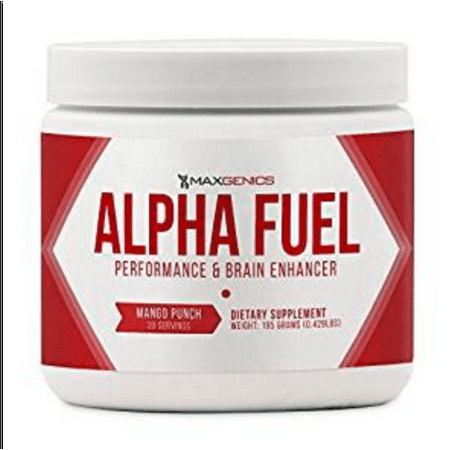 MaxGenics Alpha Fuel Pre Workout Performance Testosterone Booster and Brain Enhancer Supplement 30