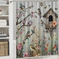 thumbnail image 6 of Orinice Bird Shower Curtain Spring Vintage Shower Curtain for Bathroom Flower Rustic Waterproof Fabric Bathroom Cutain Decor with 12 Hooks  36x72, 6 of 7