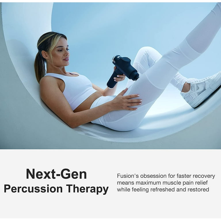 Fusion Black Pro Muscle Massage Gun Deep Tissue Percussion Muscle Massager  Gun for Athletes Pain Relief Therapy and Relaxation, Percussion Therapy  Chiropractor Massager, Body Massager (White Pro) 