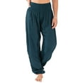 thumbnail image 6 of Lotus and Luna Deep Teal Harem Pants, 6 of 6