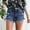 Blue, variant on Purcolt Women's Denim Shorts Casual Mid Waist Ripped Jean Shorts Frayed Hem Distressed Stretchy Short Jeans Summer Hot Pants with Pockets
