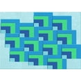 thumbnail image 1 of Ahgly Company Machine Washable Indoor Rectangle Transitional DodgerBlue Area Rugs, 5' x 8', 1 of 7