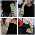 thumbnail image 1 of Tatuajes temporales luminosos ZHAOCHENG para niños 20 piezas de estilos de Halloween, 1 of 5
