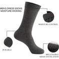thumbnail image 2 of Mirlewaiy 6 Pairs Men's Cotton Dress Socks, Breathable Crew Socks for Business and Casual Wear, Size 6-15, 2 of 6