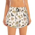thumbnail image 2 of Hirioo nuts leaf Butterfly for Women's Double Layer Athletic Shorts High-Performance Gym Shorts with Inner Pocket, Elastic Waistband-Large, 2 of 7