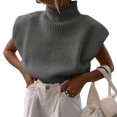 thumbnail image 3 of Txlixc Blusa de cuello alto de manga corta Txlixc moda, 3 of 5