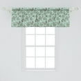 thumbnail image 2 of Ambesonne Floral Valance Pack of 2, Romantic Inspirations, 54"X18", Seafoam Sage Green, 2 of 4