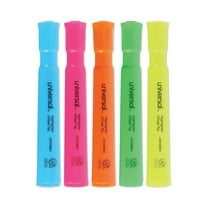 Universal UNV08860 Chisel Tip Assorted Color Desk Highlighters (5/Set)