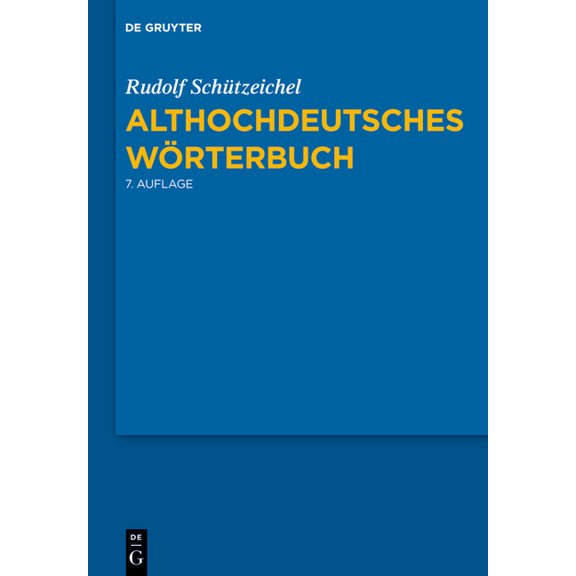Althochdeutsches Wörterbuch, (Paperback)