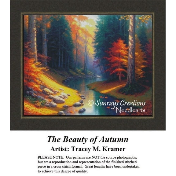 Fall Cross Stitch Pattern | The Beauty of Autumn (Pattern Only, You Provide The Floss and Fabric)