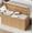 15.4" D x 37.4" W x 17.9" H, variant on 37.4" Fluted Storage Chest Wooden Storage Trunk 2 Safety Hinges Oak | Storage Chest with 2 Safety Hinges & Lift Top, Wooden Box Bench with Curved Profile, for Living Room, Entryway, Bedroom