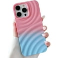 thumbnail image 5 of Compatible with iPhone Case,Matte Gradient Wave Water Ripple Pattern Camera Lens Protection Soft Shockproof Cover Phone Case (Blue,iPhone 12 Pro Max), 5 of 5