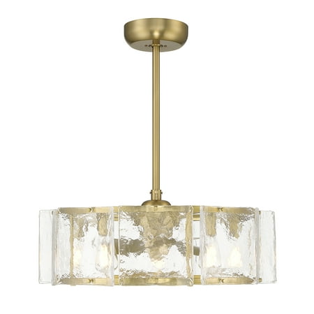 

Genry 5 Light LED Fan D Lier in Warm Brass