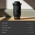 thumbnail image 3 of Tamron 18-300mm f/3.5-6.3 Di III-A VC VXD Lens for Sony E Bundle with 67mm Filter Kit, Lens Case, Lens Cleaner, Cleaning Kit, Universal Lens Cap Tether, 3 of 8