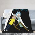 thumbnail image 1 of Mantas de felpa de Rick y Morty para viajes, dormitorio, sala de estar, sofá, oficina, 1 of 8
