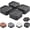 Black-square-4 Pack, variant on Bed Risers Furniture Risers Heavy-Duty Rectangular Adjustable Block Lift to 3 inches and 4.3 inches Desk, Sofa, Chair Legs, Refrigerator, Washing Machine Support up to 4000 pounds