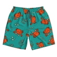 thumbnail image 3 of Uemuo Colorful Crab Pattern Men's Swim Trunks Hawaiian Beach Bathing Suit Swimsuits Beach Quick-Dry Shorts with Pockets-X-Large, 3 of 9