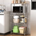 thumbnail image 2 of 4 Tier Wire Shelving Unit, Height Adjustable Wire Shelves with 1200 LBS Capacity, Metal Storage Rack Organizer for Laundry, Kitchen, Bathroom, Pantry, Closet (18"D x 29.5"W x 59"H, Chrome), 2 of 8