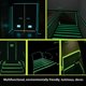 thumbnail image 4 of Cinta autoadhesiva fluorescente de 10 m x 2 cm, cinta que brilla en la oscuridad, cinta adhesiva luminosa verde brillante, cinta adhesiva fosforescente de seguridad, extraíble, impermeable,, 4 of 5