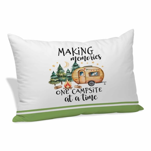 Camping Pillow Covers King, Fall Summer Nature Forest Car Tree Moon Soft Brushed Microfiber Breathable Throw Pillow Covers, Pillowcase with Zipper for Couch Sofa Bedroom Living Room 20"x36"