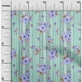 thumbnail image 1 of oneOone Viscose Chiffon Fabric Stripe|Watercolor Leaves & Peony Floral Decor Fabric Printed BTY 42 Inch Wide, 1 of 4