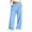 Blue, variant on Girls Corduroy Pants with Pockets Baggy Fall Fashion Casual Elastic Waist Kids Wide Leg Pants Brown 8