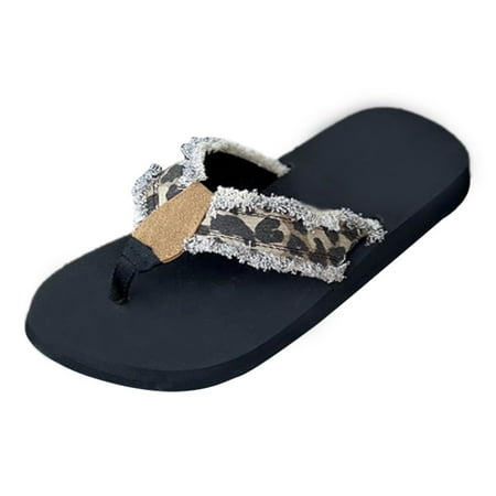 

MEGAWHEELS Flat Flip-Flops Jandal Womens Slipper Canvas Jandal Thong Sandal