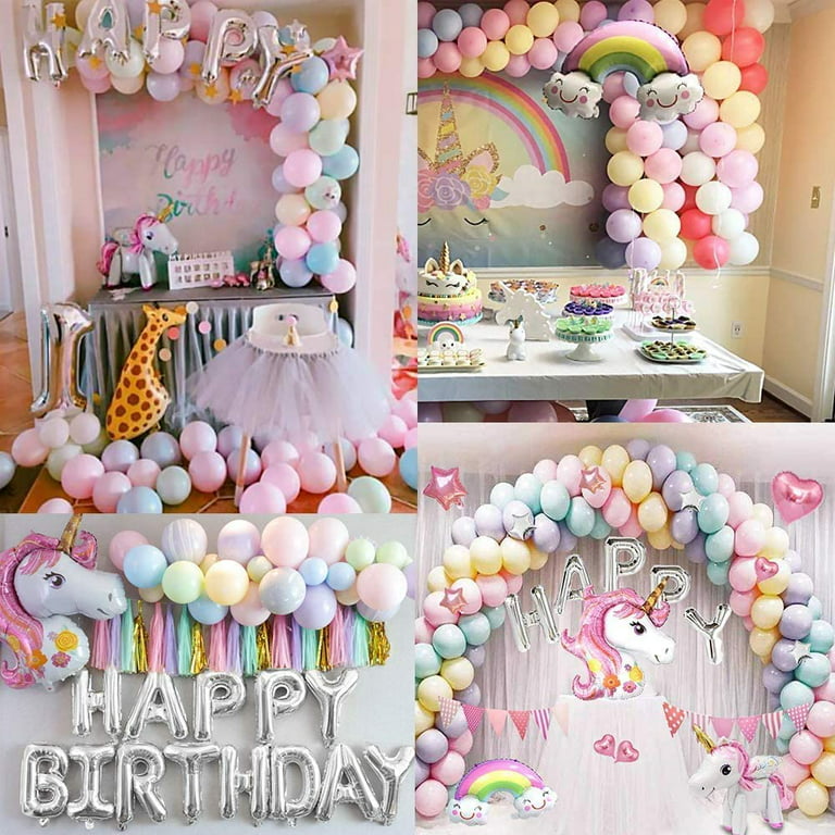 Rainbow Unicorn Balloon Rainbow Party Decorations, Unicorn Party Decor,  Rainbow Baby Shower Balloon Party Ideas 