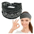 thumbnail image 1 of Attaches Cheveux Bandeaux Femmes Yoga Sport Large Bandeau Boho Bandeau Turban, 1 of 2