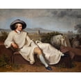 thumbnail image 3 of Johann Heinrich Wilhelm Tischbein 14x12 Black Modern Framed Museum Art Print Titled - Goethe in the Roman Campagna (1787), 3 of 5