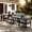Black, variant on LayinSun Outdoor Aluminum Furniture Set, 4 Pieces Patio Sectional Conversation Chat Sofa Modern Seating Set with Coffee Table