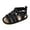 Black, variant on Spring Summer Children Baby Toddler Sandals Boys Girls Flat Bottom Light Open Toe Hook Loop Solid Color Style, 13-19, Brown