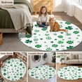 thumbnail image 6 of Area Rug 48in, Irish St. Patrick's Day Green Clovers Floor Carpet Living Room Rug, Lucky Leaf Non-Slip Welcome Mat Indoor Rugs for Bedroom Dining Room, 6 of 9