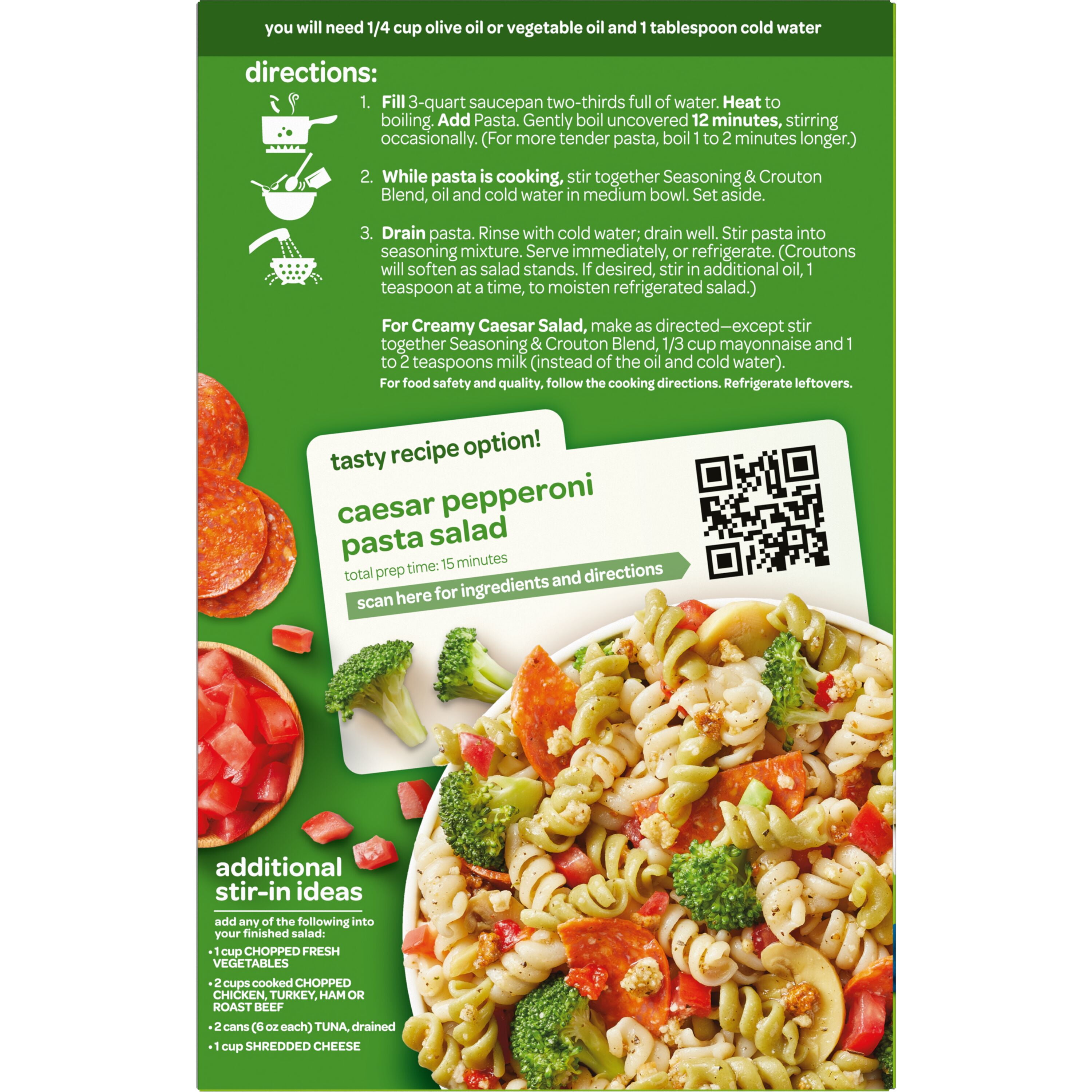 (12 pack) Suddenly Pasta Salad Caesar with Red Peppers & Croutons, 7.25 oz Box