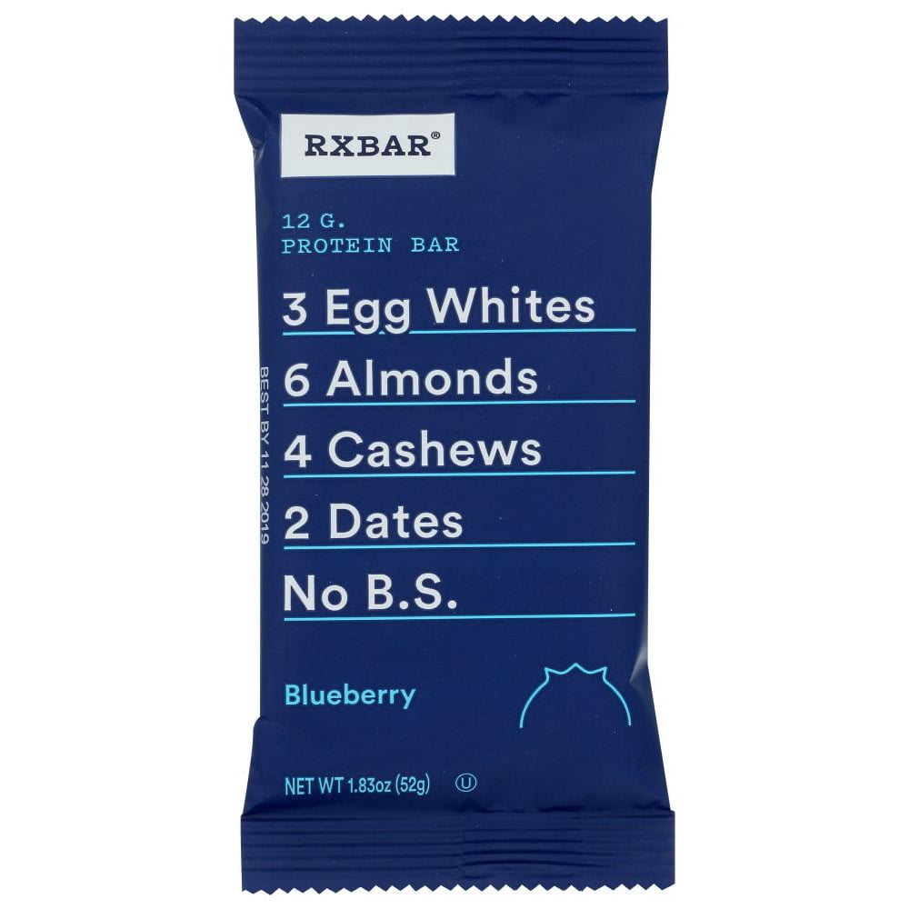 Chicago Bar Company RX Bar Blueberry Protein Bar, 1.83 oz (Pack of 12