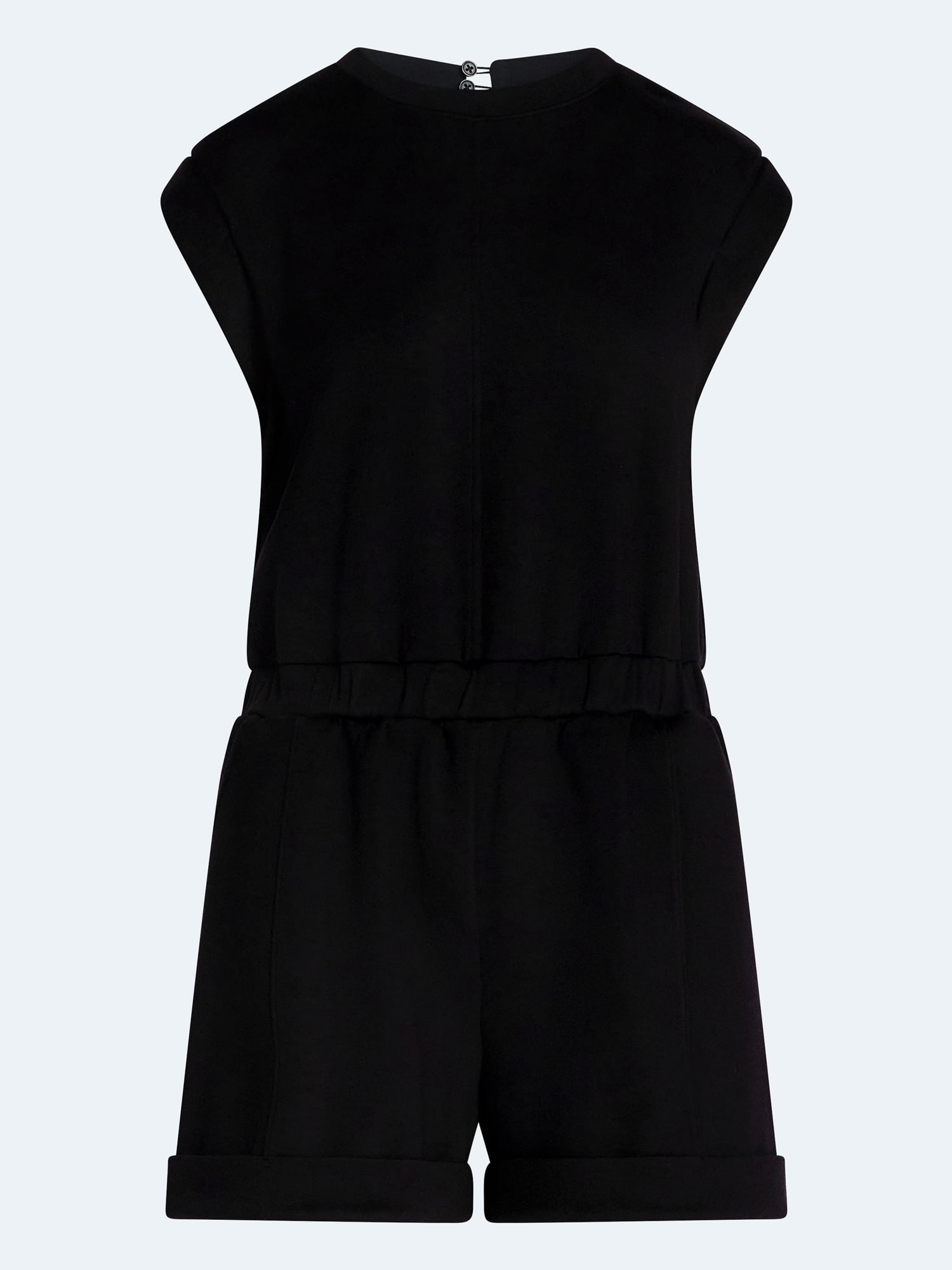 Scoop Women's and Women's Plus Scubaknit Crewneck Romper, Sizes XS-4X