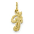 thumbnail image 1 of Diamond2Deal 10K Yellow Gold Solid Letter F Initial Charm Pendant for Women, 1 of 5