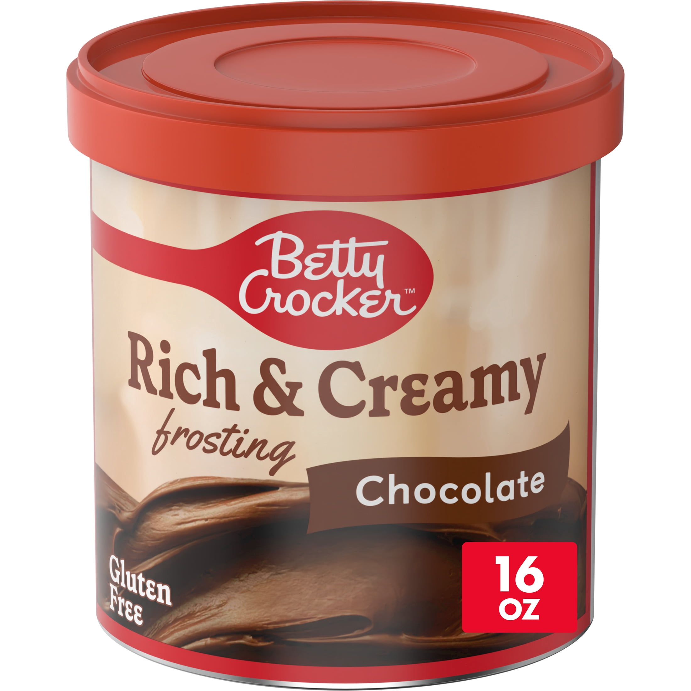 (6 pack) Betty Crocker Rich and Creamy Chocolate Frosting, Gluten Free, 16 oz