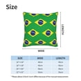 thumbnail image 4 of Throw Pillow Covers Set of 2 Flag Of Brazil Soft Square Couch Decorative Pillow Covers for Living Room Bed 16"x16", 4 of 7