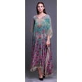 thumbnail image 3 of Phagun Lotus Floral Ladies Plus Size Kaftan Summer Wear Beach Coverup Kimono Caftan-S-L, 3 of 5